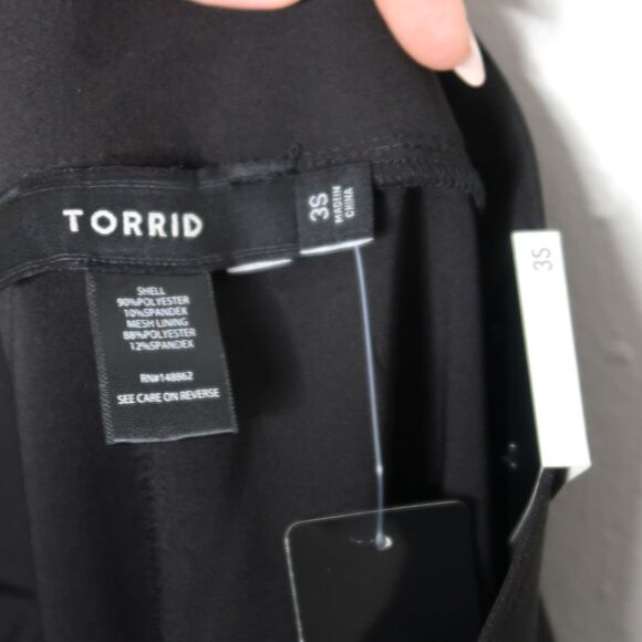 Torrid Womens High Rise Pant Plus Size 3 Short Black Skinny Crepe Office Career - Picture 7 of 7